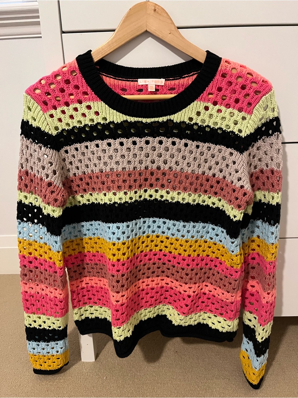 Colourful striped sweater by Lisa Todd